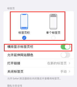 长沙iPhone授权维修分享Safari浏览器如何切换标签栏位置 